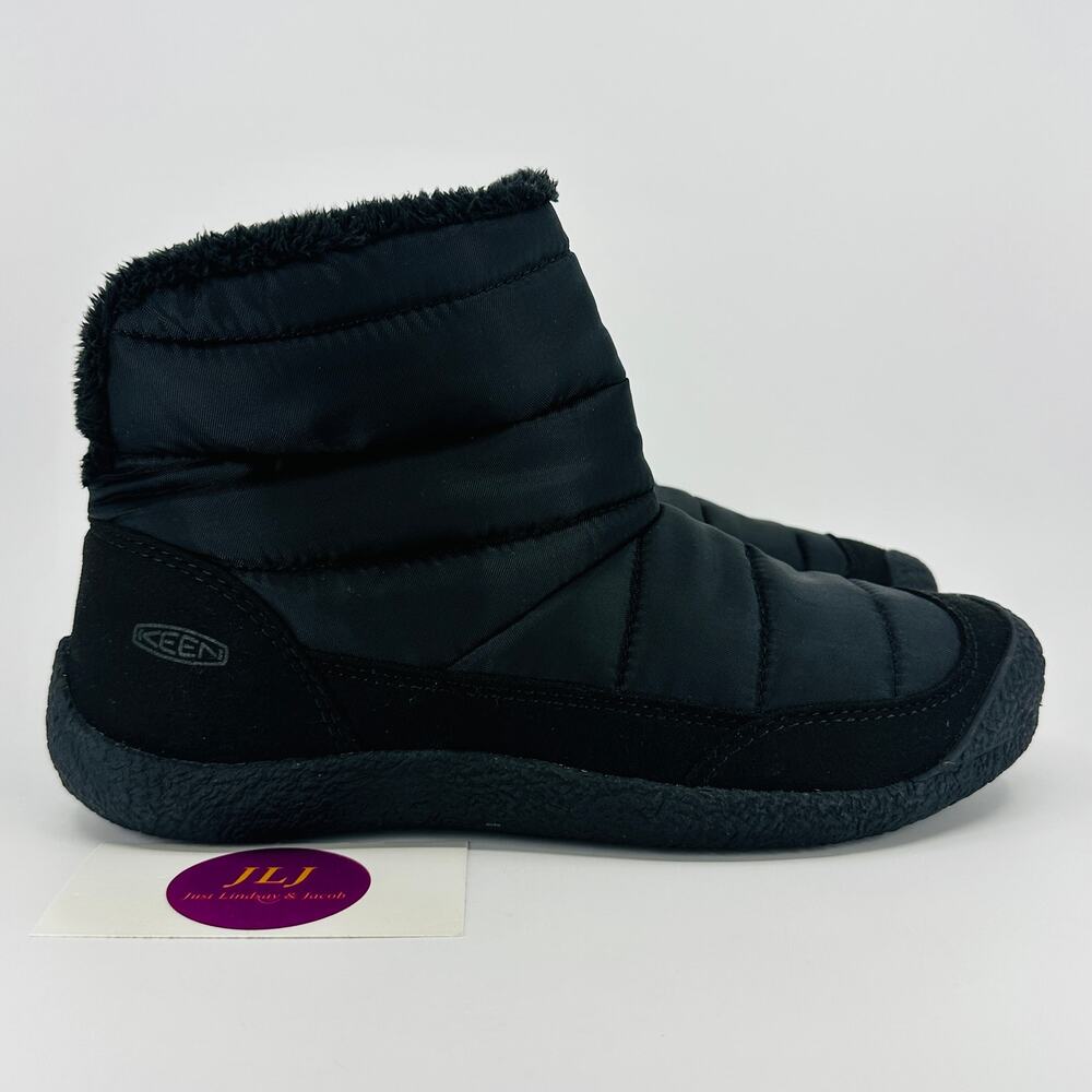 KEEN Women's Howser Lite Fold Down Comfort Boot Slippers Black 1027929 Size 8